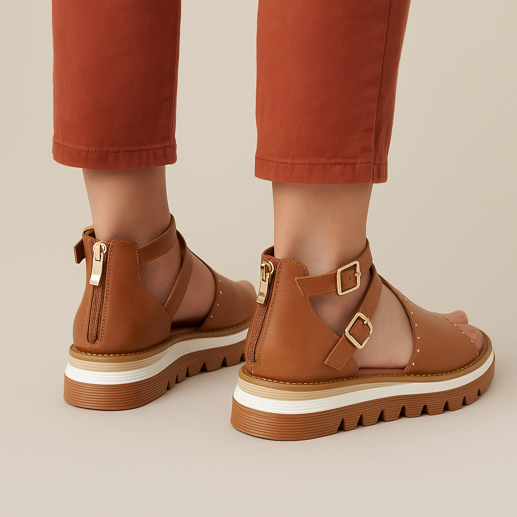 DJANGO & JULIETTE SORENS TAN - Women Sandals - Collective Shoes 
