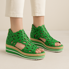 DJANGO & JULIETTE ADELY BRIGHT EMERALD - Women Sandals - Collective Shoes 