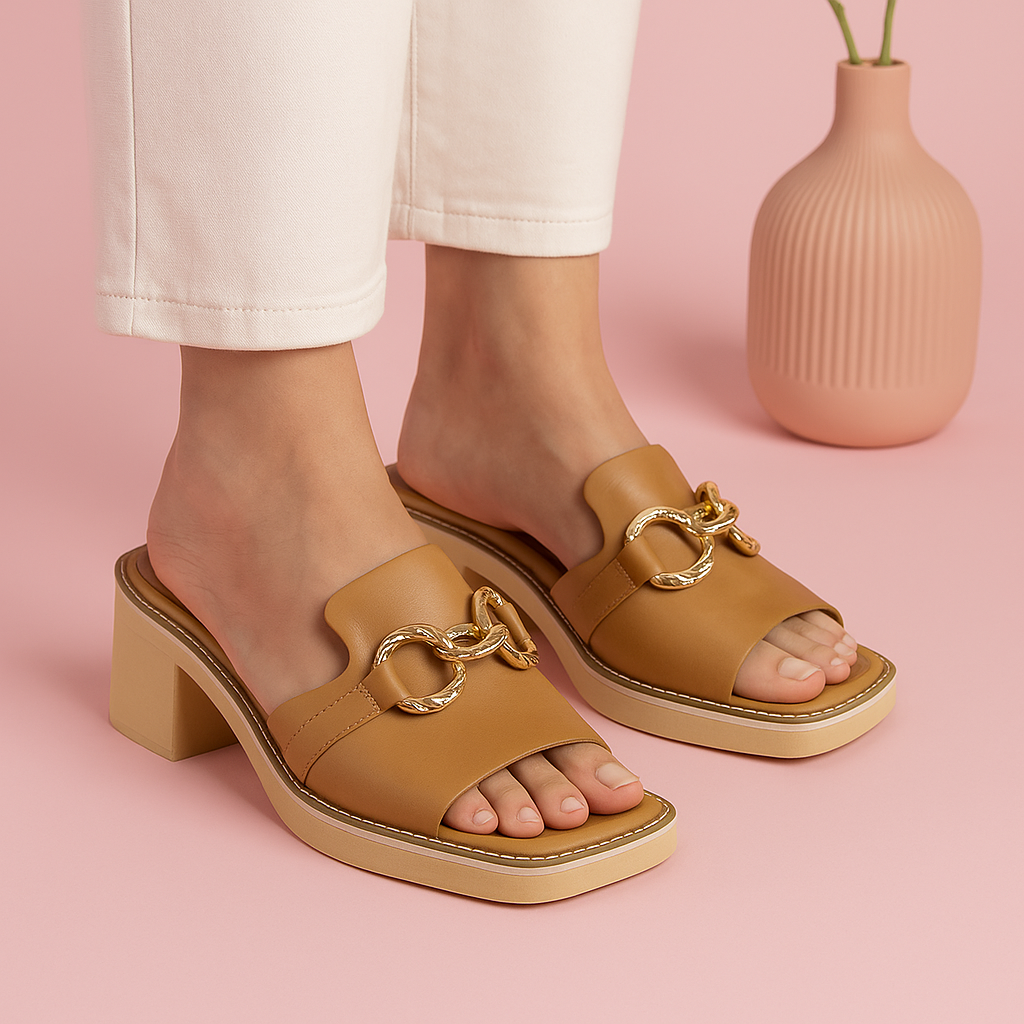 DJANGO & JULIETTE JAMMS TAN - Women Heels - Collective Shoes 