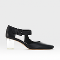 Load image into Gallery viewer, DJANGO & JULIETTE HAPPIE BLACK/CLEAR HEEL - Women Sandals - Collective Shoes 
