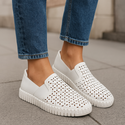 DJANGO & JULIETTE HAREL WHITE - Women Sneakers - Collective Shoes 