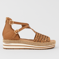 DJANGO & JULIETTE ACCRA DARK TAN - Women Sandals - Collective Shoes 