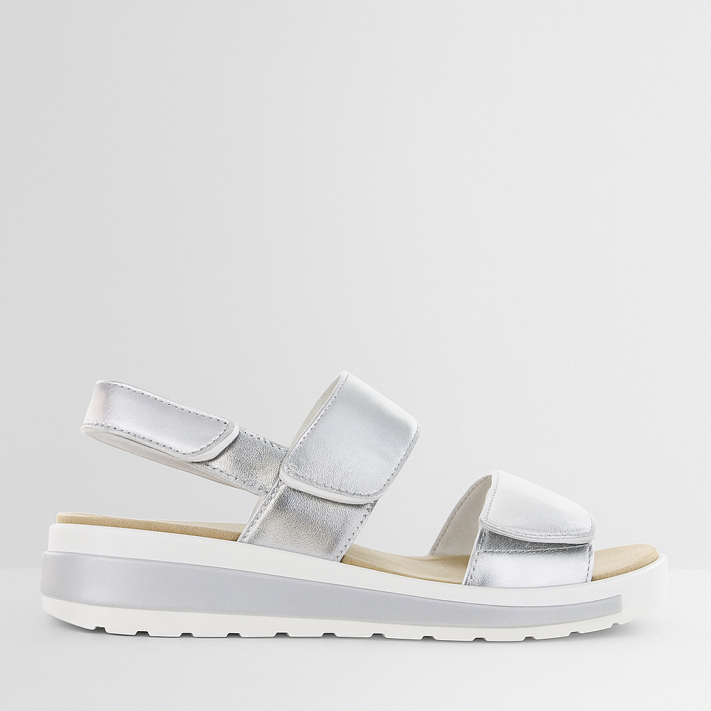 ZIERA GARLIN SILVER - Women Sandals - Collective Shoes 