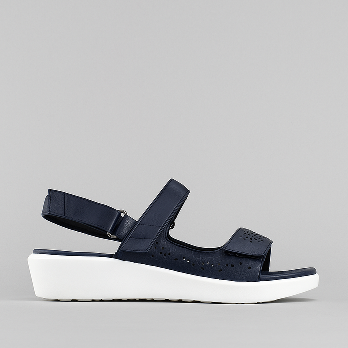 ZIERA MORIA NAVY - Women Sandals - Collective Shoes 