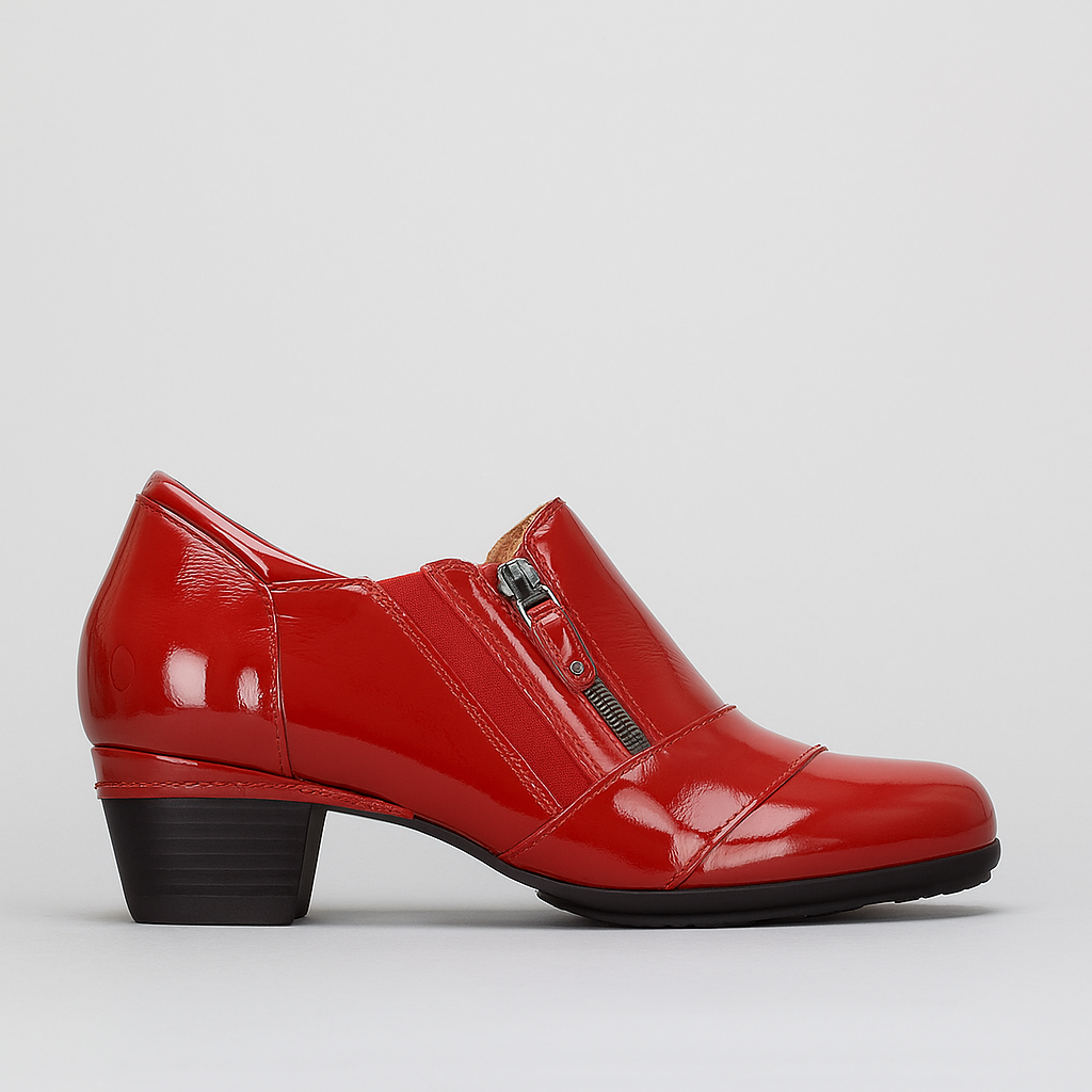 ZIERA CAMDEN DARK RED PATENT - Women Heels - Collective Shoes 