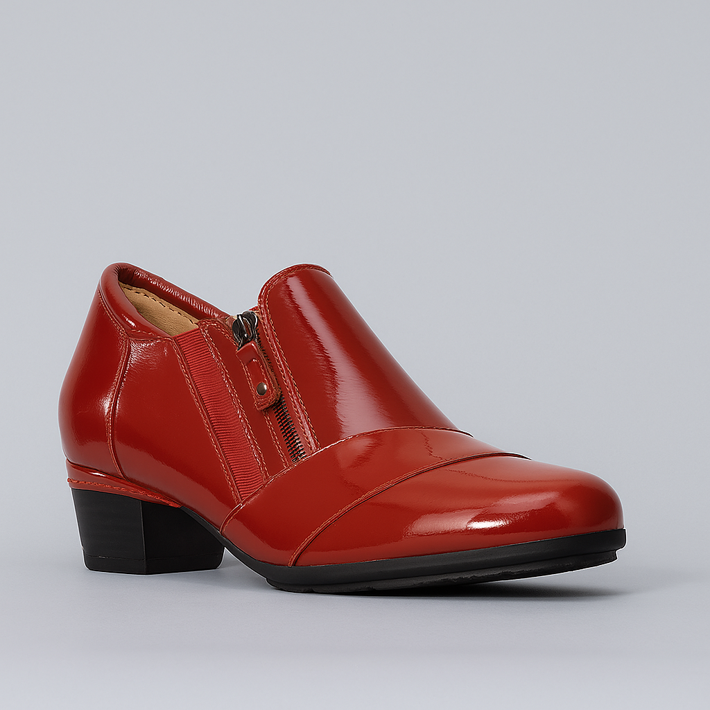 ZIERA CAMDEN DARK RED PATENT - Women Heels - Collective Shoes 