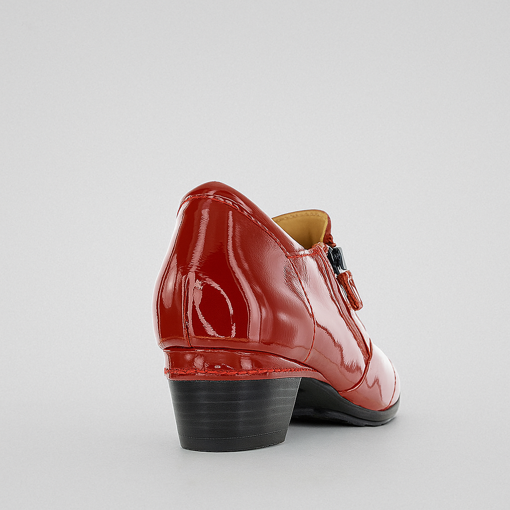 ZIERA CAMDEN DARK RED PATENT - Women Heels - Collective Shoes 
