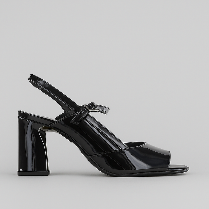 DJANGO & JULIETTE KORNEL BLACK PATENT - Women Sandals - Collective Shoes 