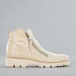 DJANGO & JULIETTE DOTTIZ VANILLA OATMEAL PATENT - Women Boots - Collective Shoes 