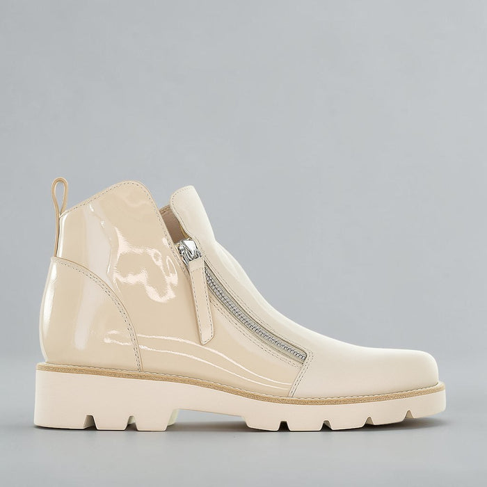 DJANGO & JULIETTE DOTTIZ VANILLA OATMEAL PATENT - Women Boots - Collective Shoes 