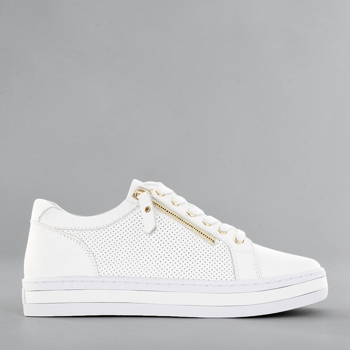 ALFIE & EVIE PINNET WHITE - Women Sneakers - Collective Shoes 