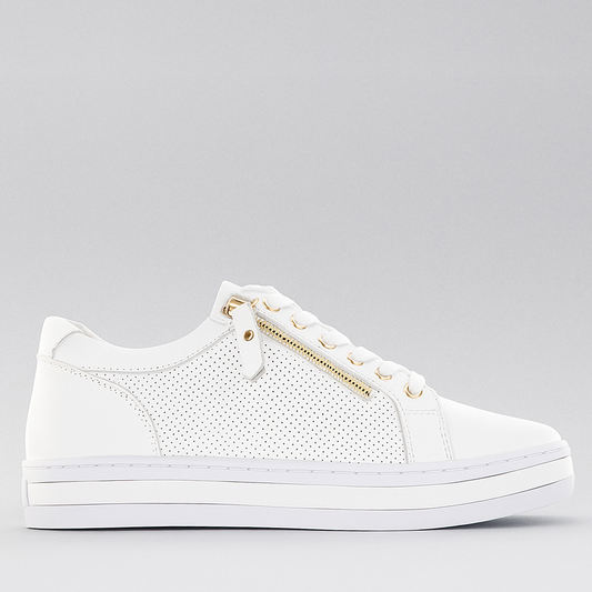 ALFIE & EVIE PINNET WHITE - Women Sneakers - Collective Shoes 
