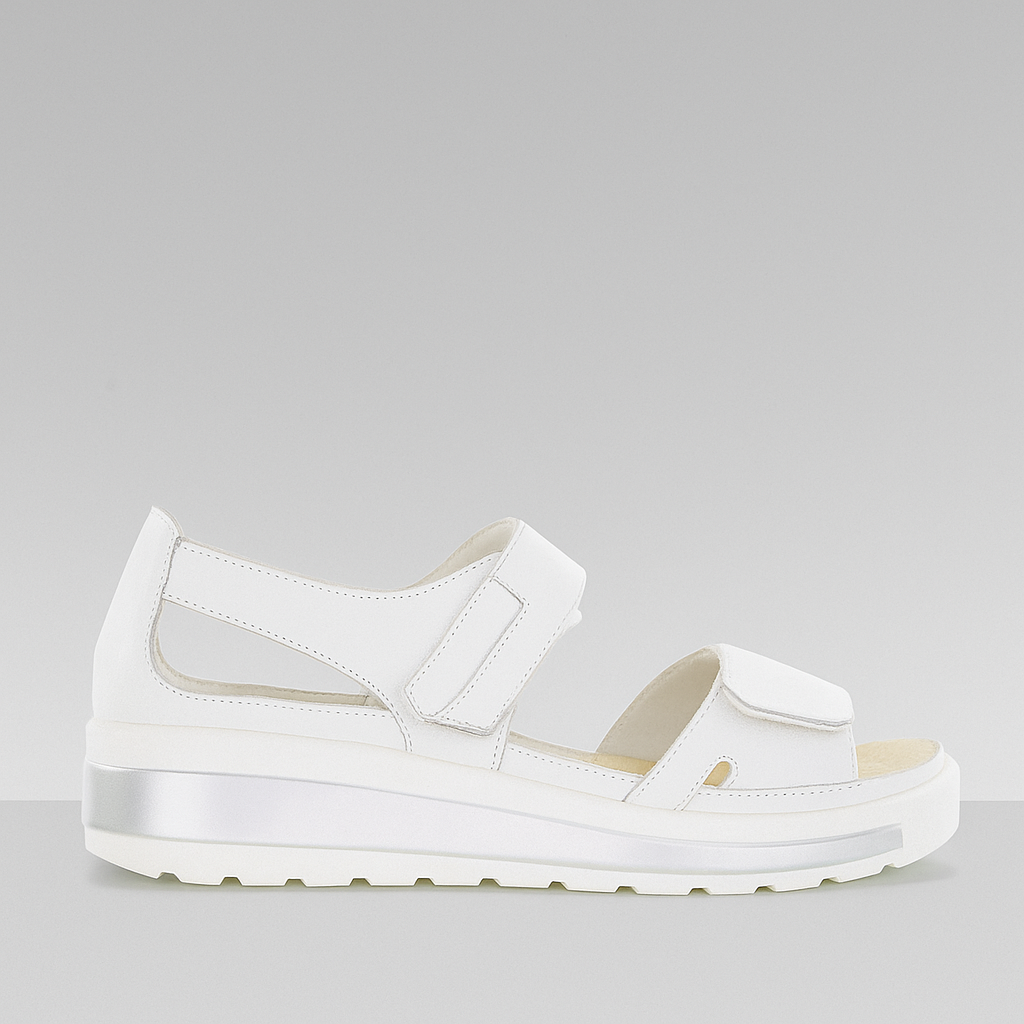 ZIERA GEDD WHITE SILVER - Women Sandals - Collective Shoes 