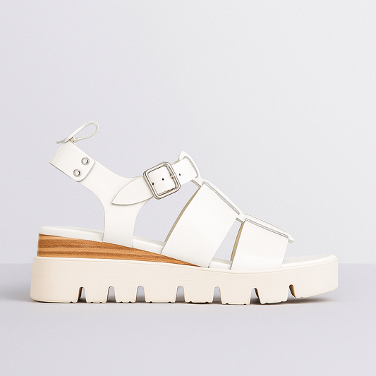 DJANGO & JULIETTE RELIE IVORY PAT - Women Sandals - Collective Shoes 