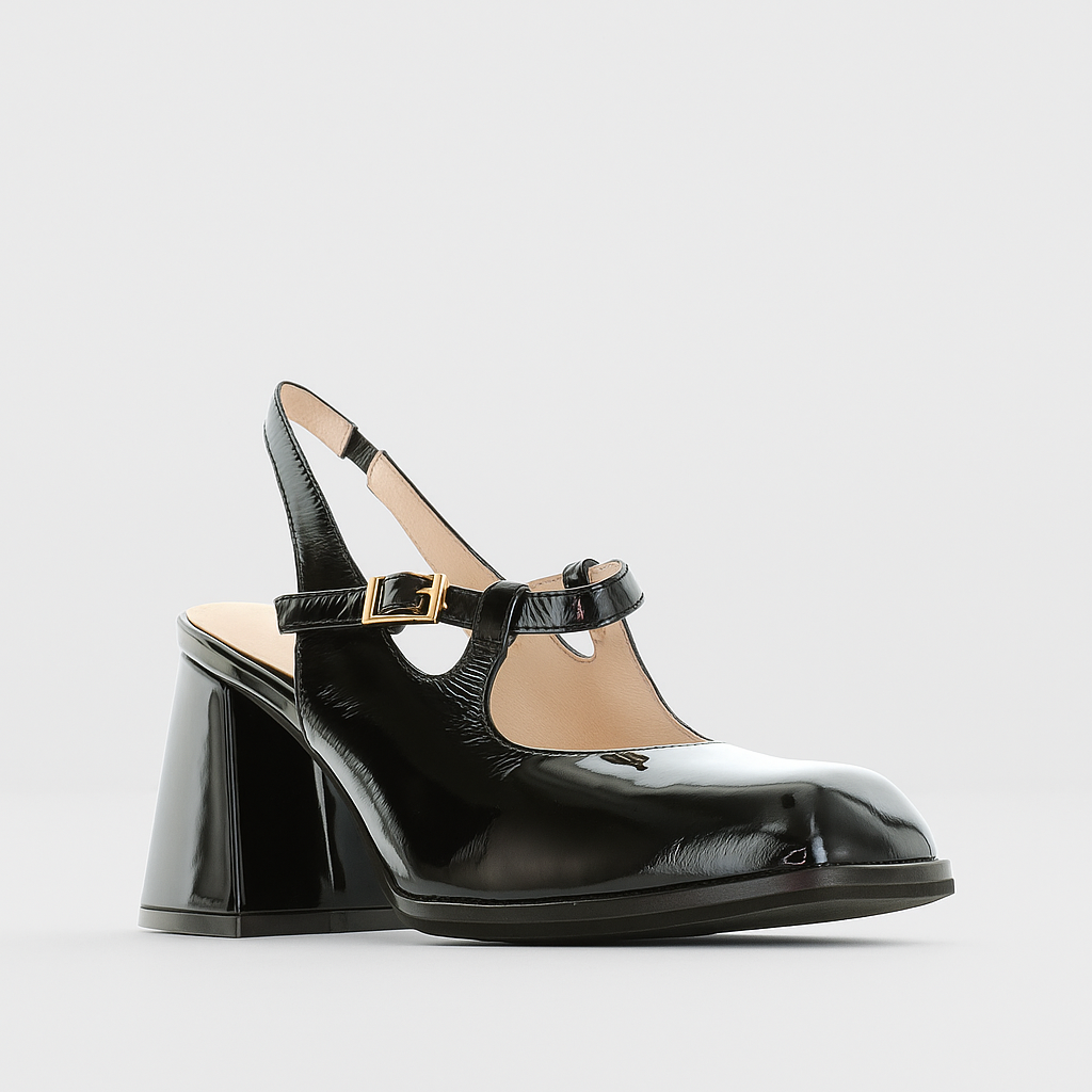 TAMARA LONDON BAYLOR BLACK PATENT - Women Heels - Collective Shoes 