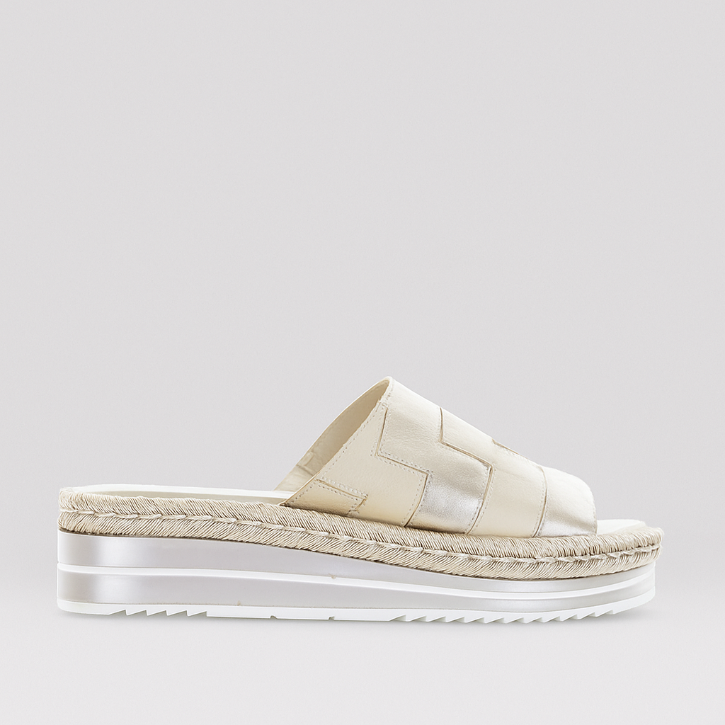 DJANGO & JULIETTE ANKITA CHAMPAGNE CAMEL - Women Slides - Collective Shoes 