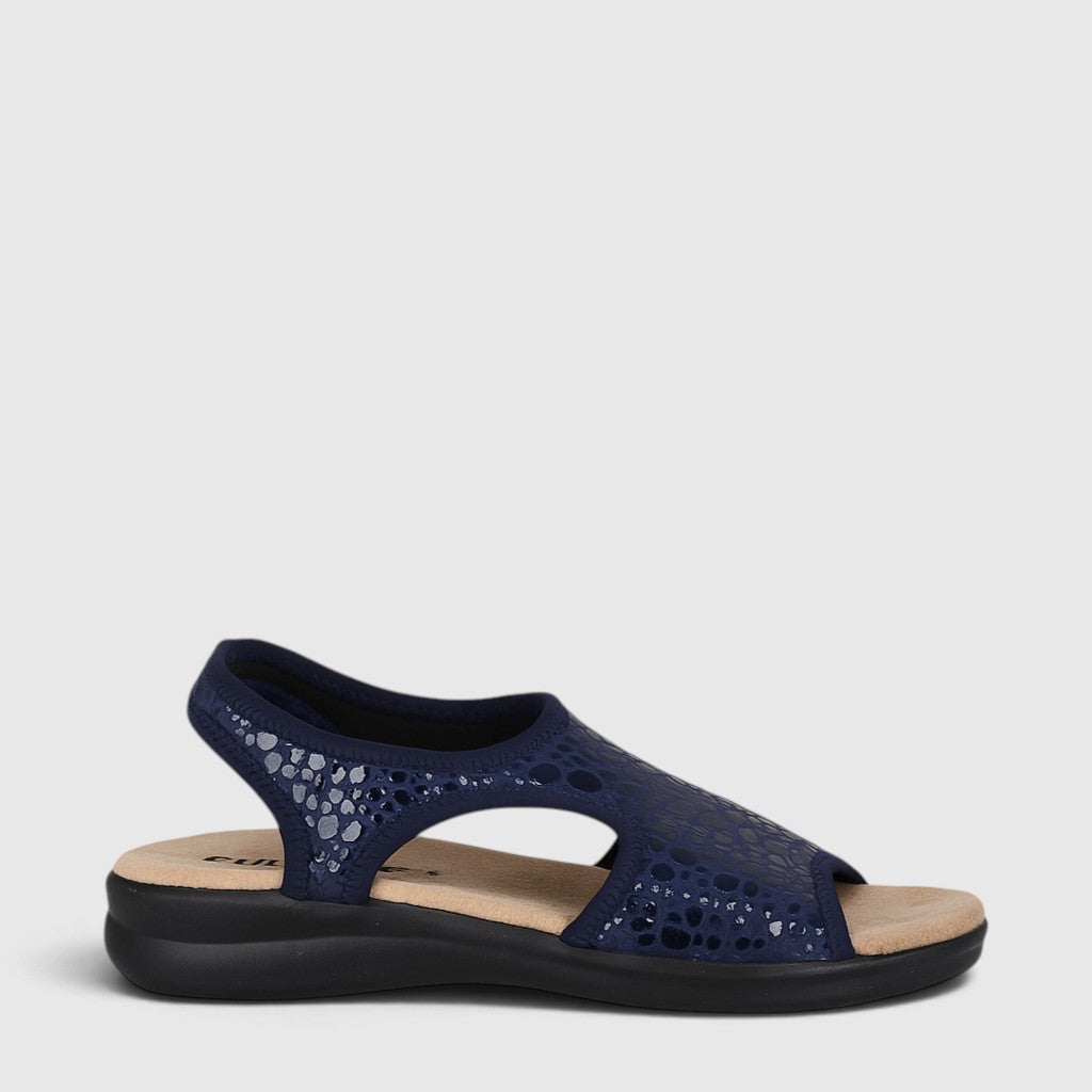 EUROFLEX TUSCANY NAVY LEOPARD - Women Sandals - Collective Shoes 