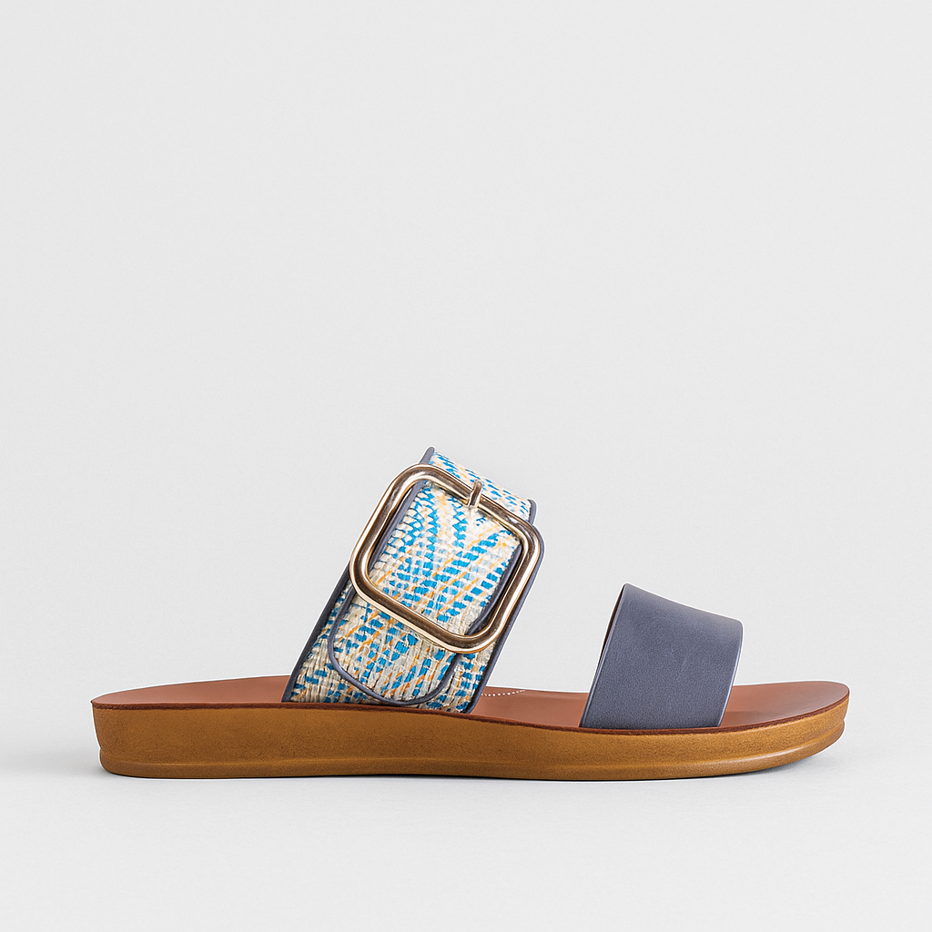 LOS CABOS DOTI NAVY MULTI - Women Flats - Collective Shoes 