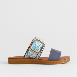 LOS CABOS DOTI NAVY MULTI - Women Flats - Collective Shoes 