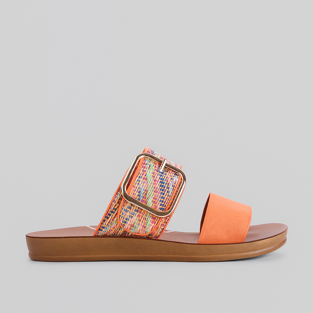 LOS CABOS DOTI TANGERINE MULTI - Women Flats - Collective Shoes 