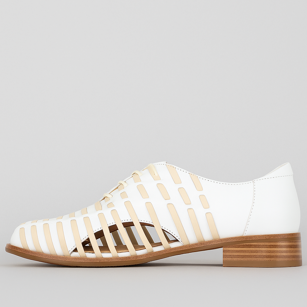 BRESLEY ARCO WHITE BONE - Women Oxford / Brogue Shoes - Collective Shoes 