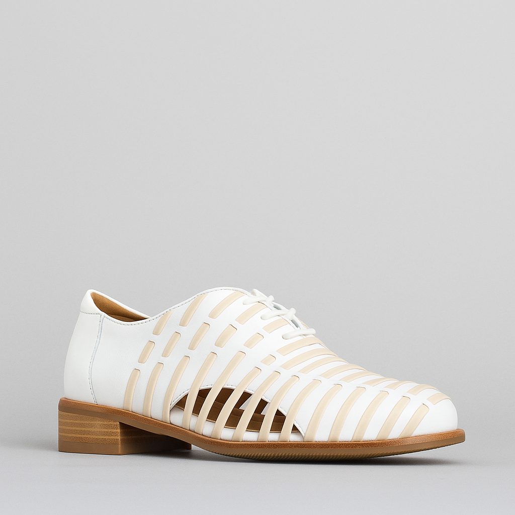 BRESLEY ARCO WHITE BONE - Women Oxford / Brogue Shoes - Collective Shoes 