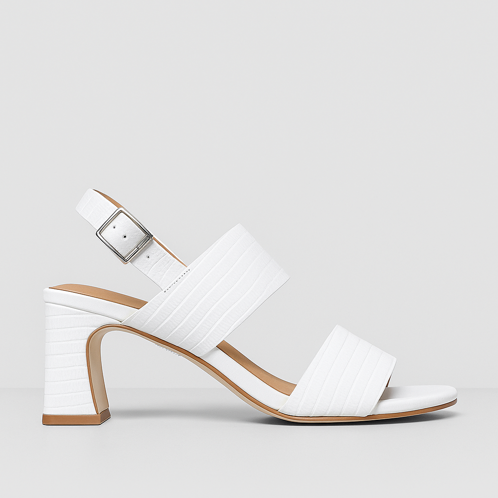 BRESLEY SPERO WHITE REPTILE - Women Sandals - Collective Shoes 