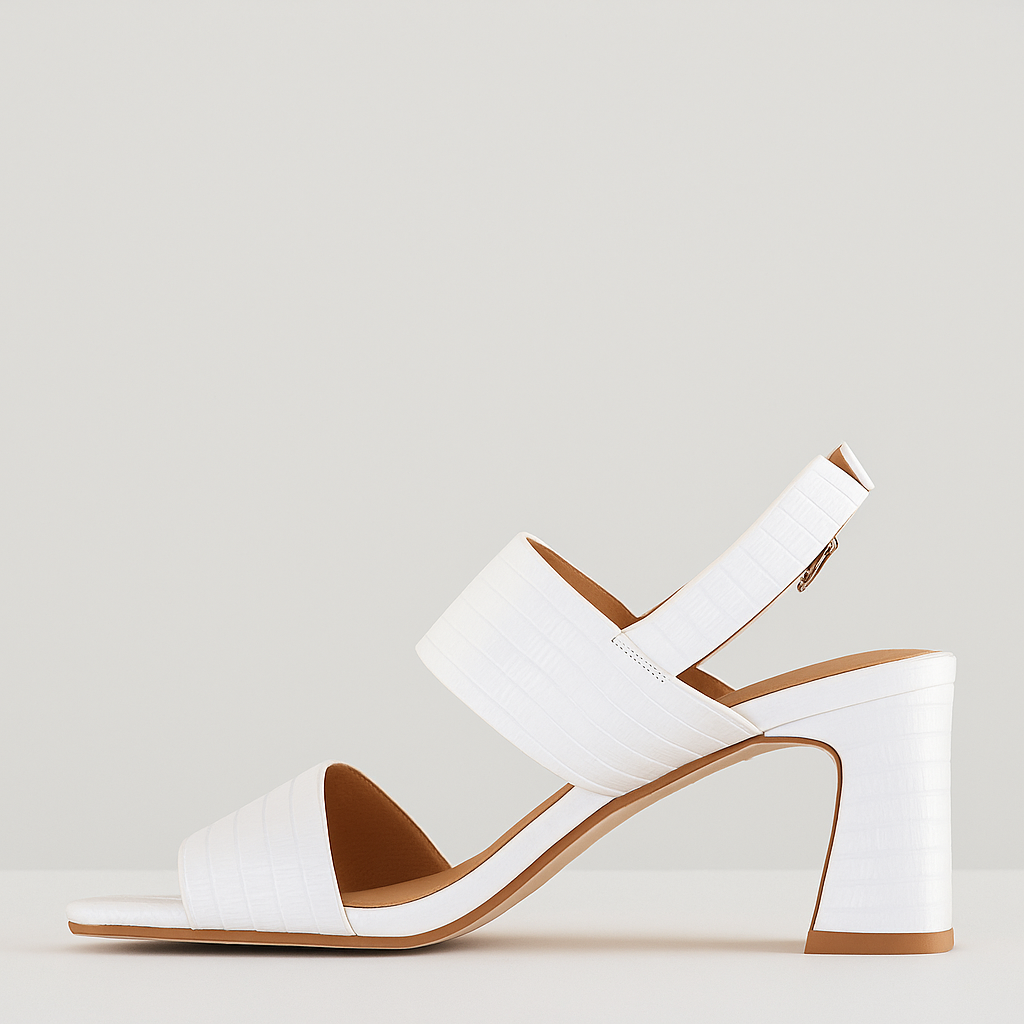 BRESLEY SPERO WHITE REPTILE - Women Sandals - Collective Shoes 