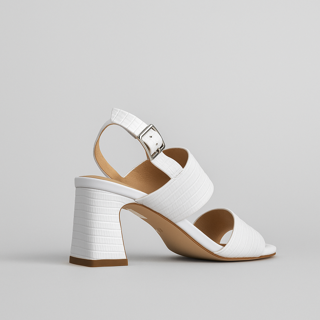 BRESLEY SPERO WHITE REPTILE - Women Sandals - Collective Shoes 