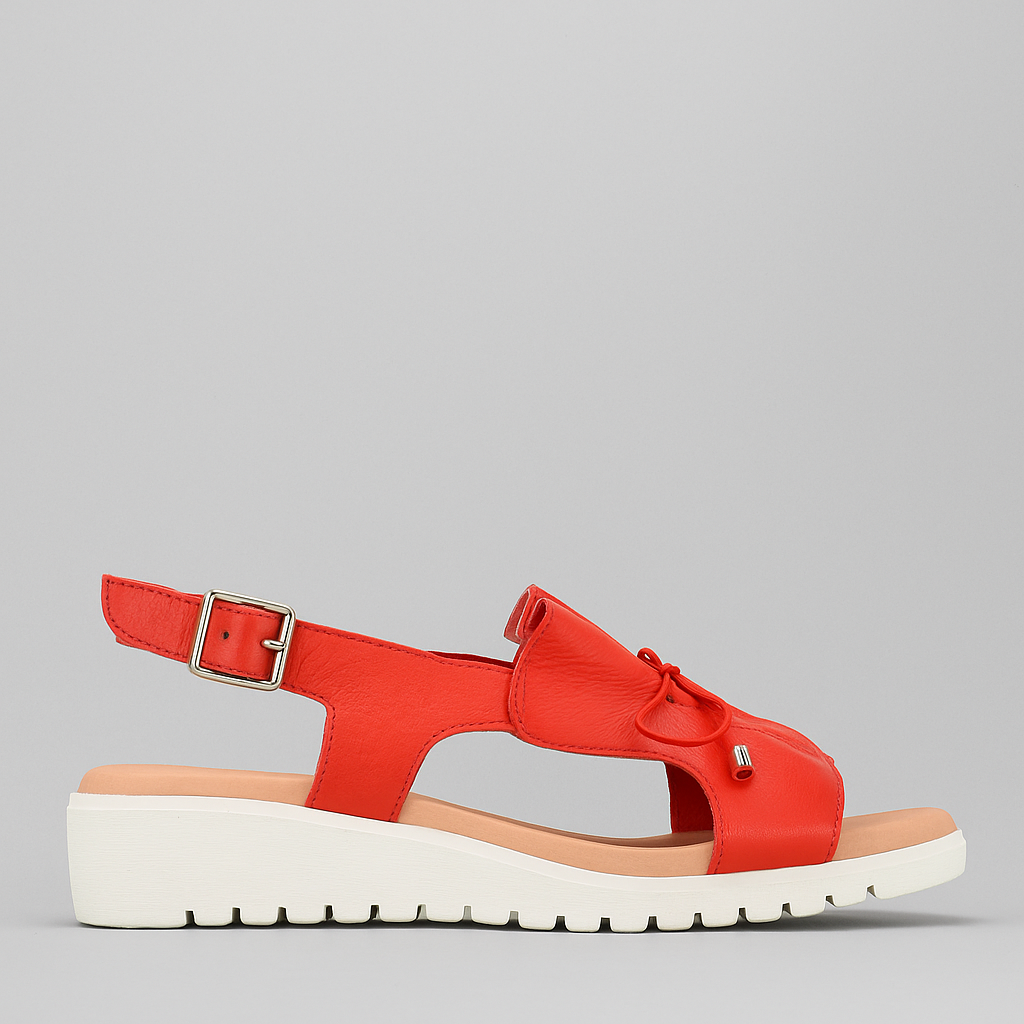 DJANGO & JULIETTE MALIKA RED WHITE SOLE - Women Sandals - Collective Shoes 