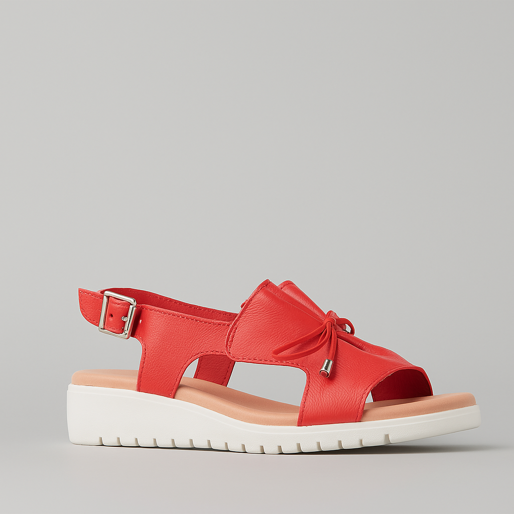 DJANGO & JULIETTE MALIKA RED WHITE SOLE - Women Sandals - Collective Shoes 