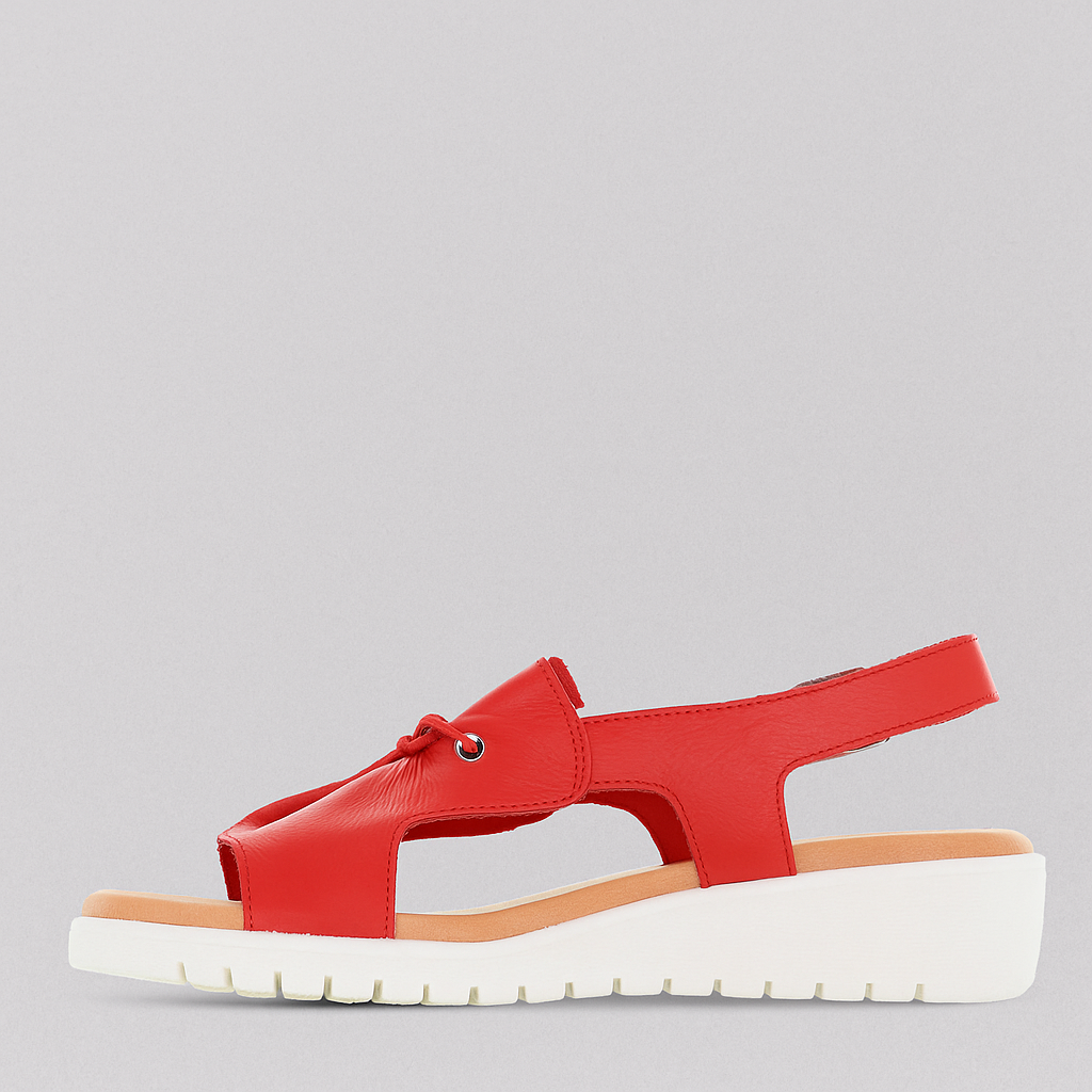 DJANGO & JULIETTE MALIKA RED WHITE SOLE - Women Sandals - Collective Shoes 