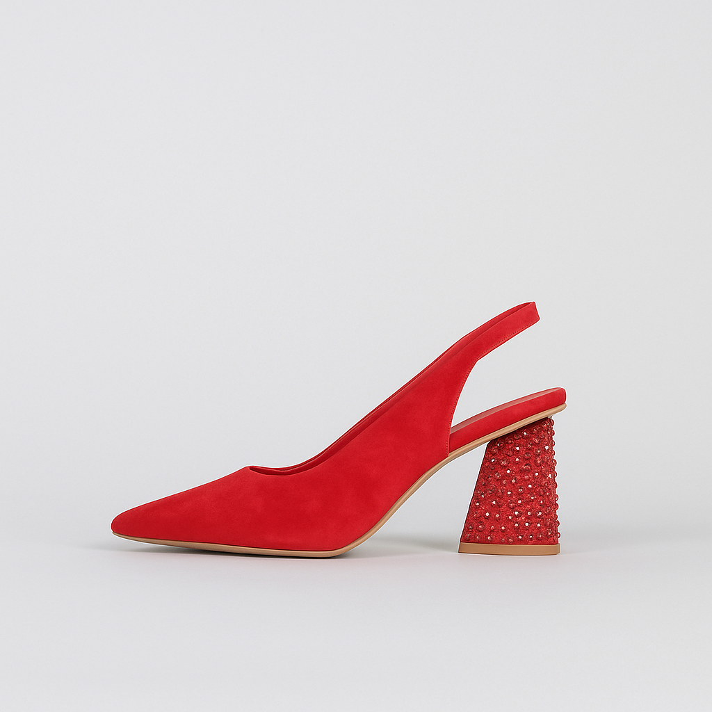 DJANGO & JULIETTE LESNOY RED SUEDE - Women Heels - Collective Shoes 