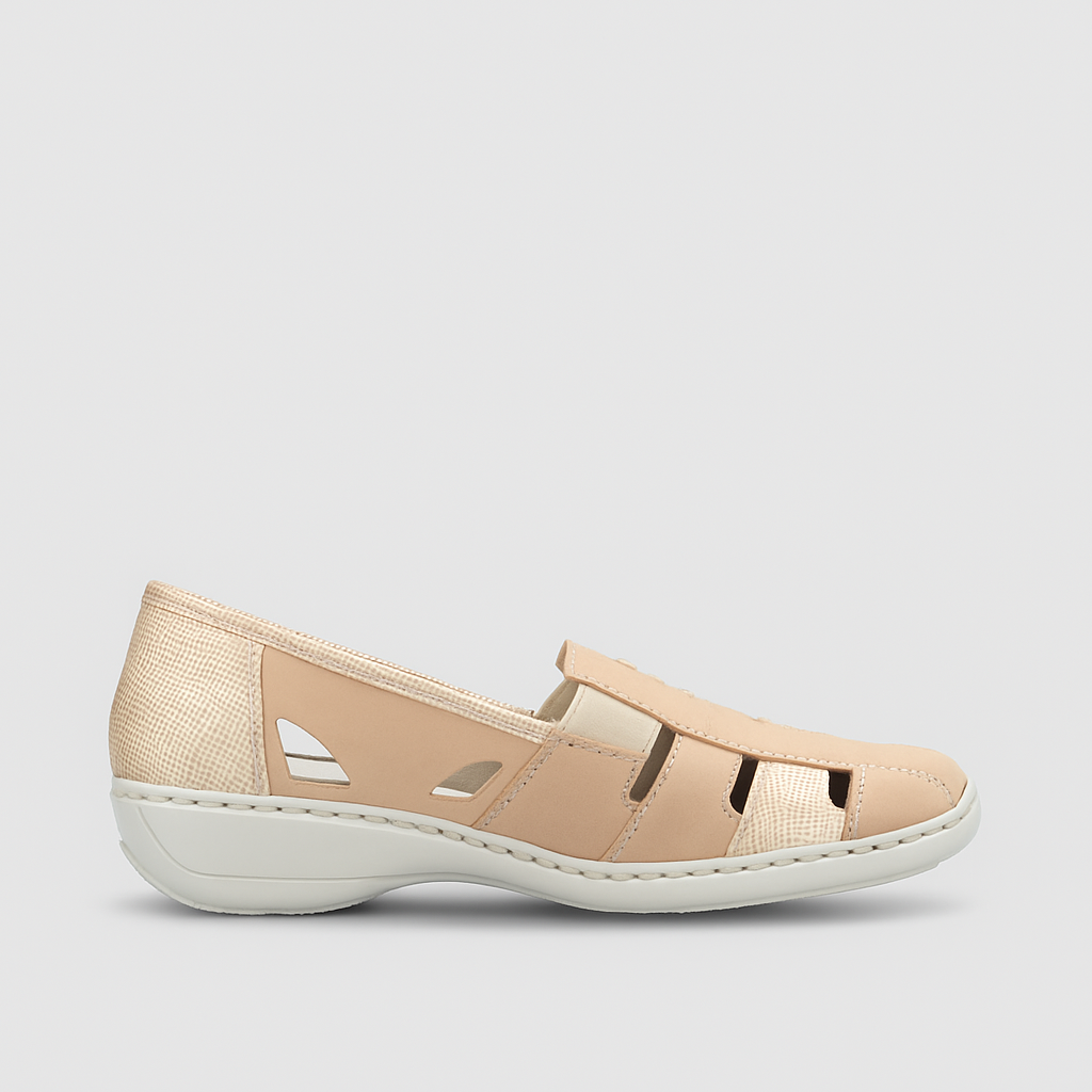 RIEKER 41385-60 CREAM - Women Slip-ons - Collective Shoes 