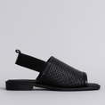 Load image into Gallery viewer, BRESLEY SNOB BLACK WEAVE - Women Sandals - Collective Shoes 
