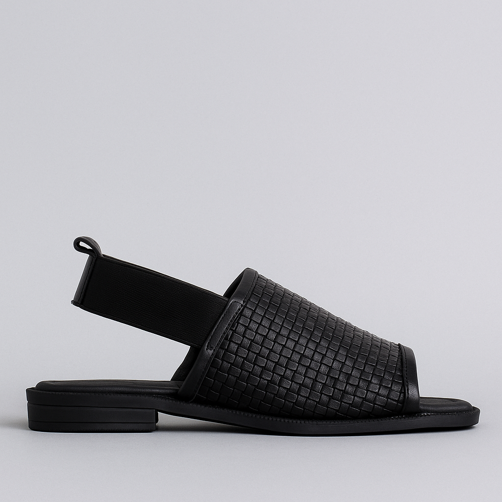BRESLEY SNOB BLACK WEAVE - Women Sandals - Collective Shoes 