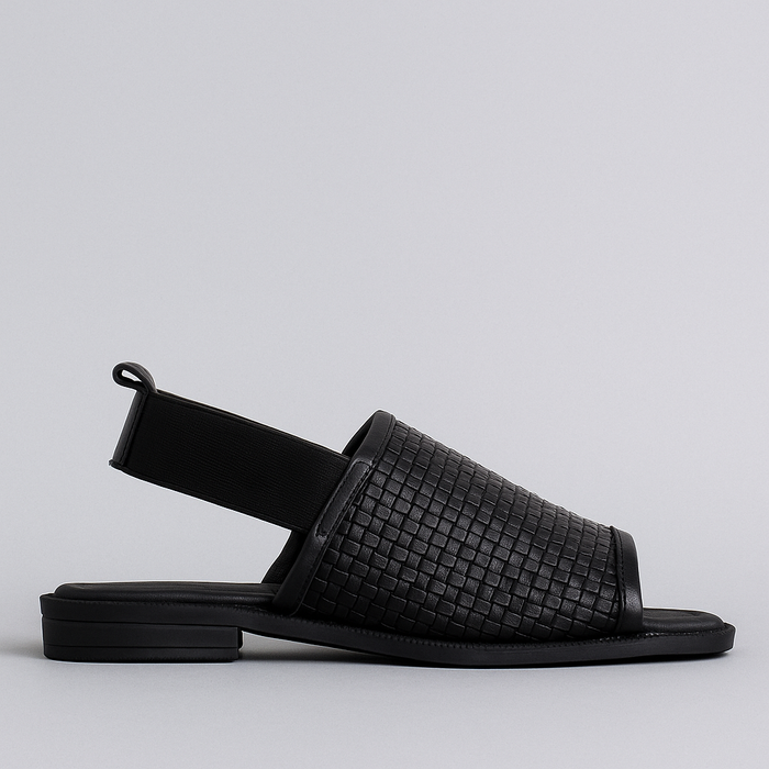 BRESLEY SNOB BLACK WEAVE - Women Sandals - Collective Shoes 