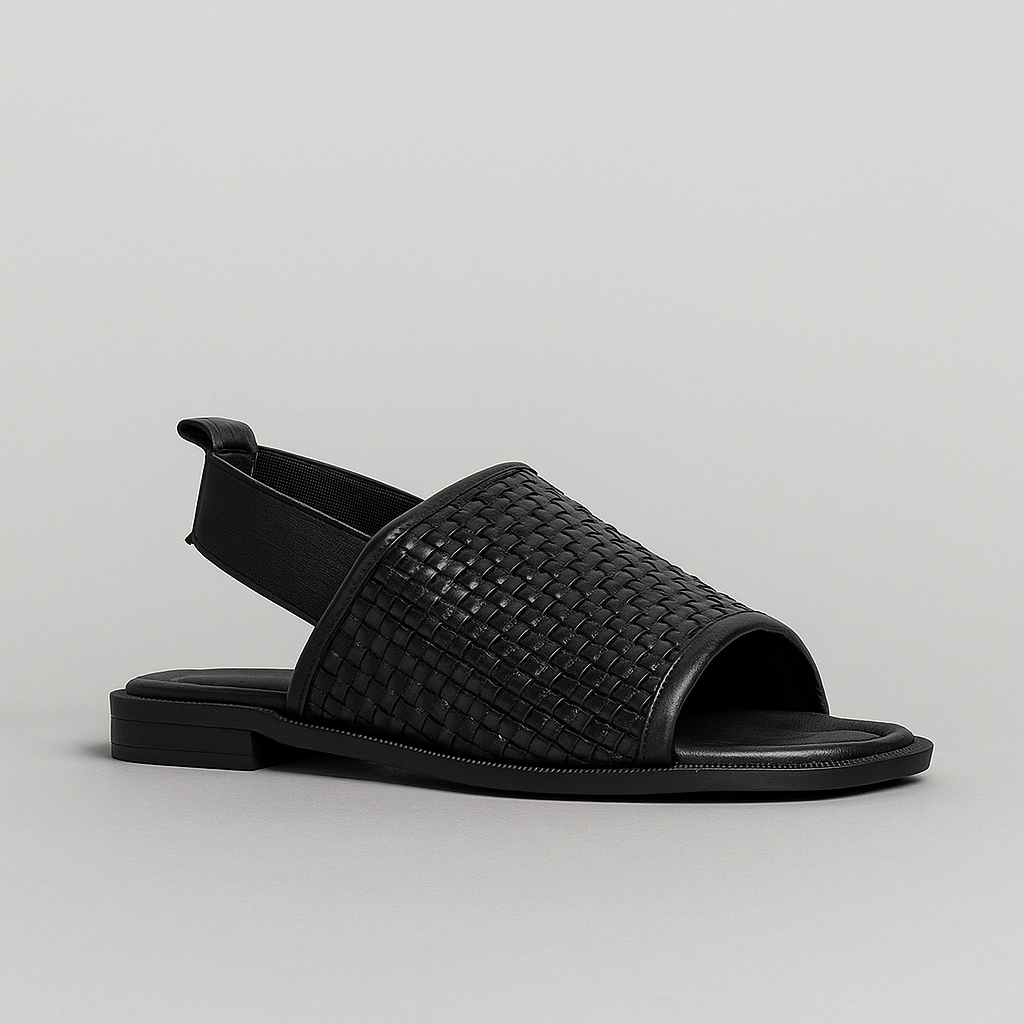 BRESLEY SNOB BLACK WEAVE - Women Sandals - Collective Shoes 