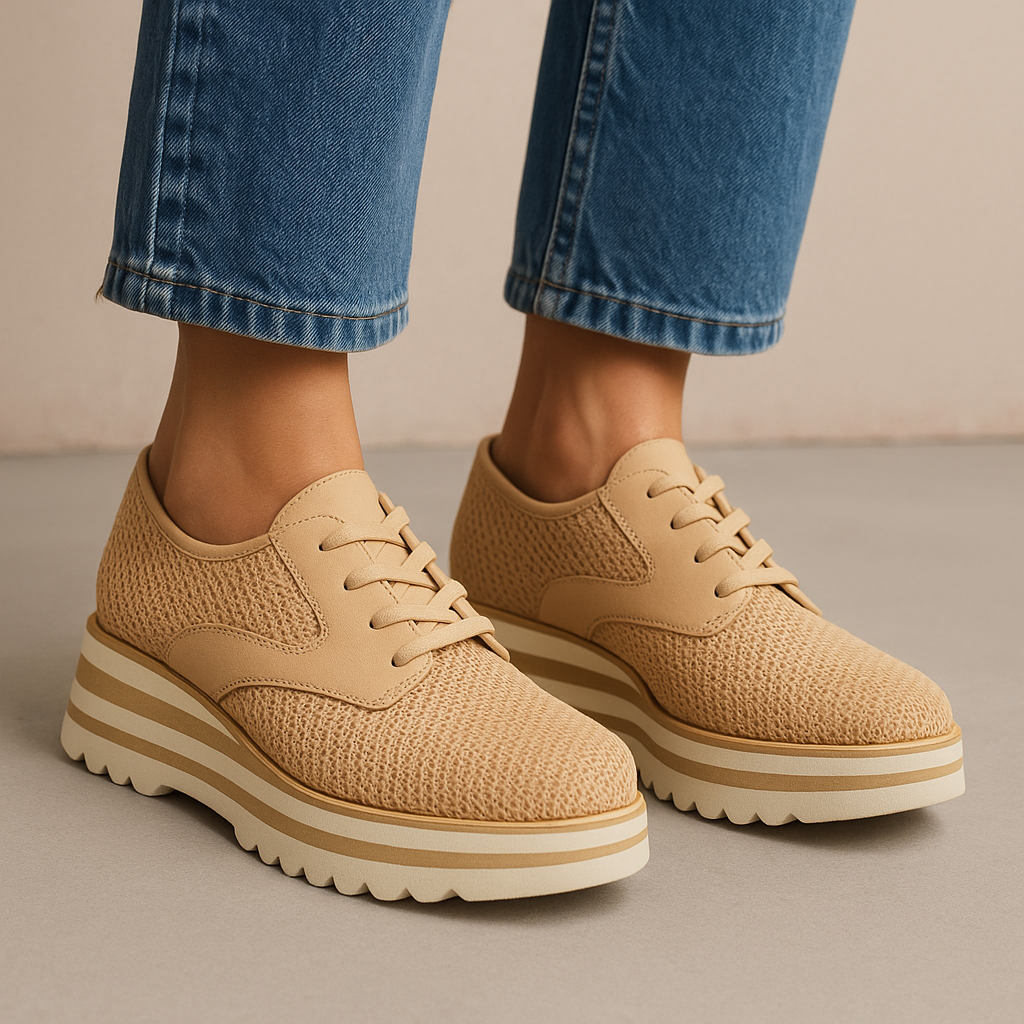 DJANGO & JULIETTE ENDO NATURAL CAMEL - Women Sneakers - Collective Shoes 