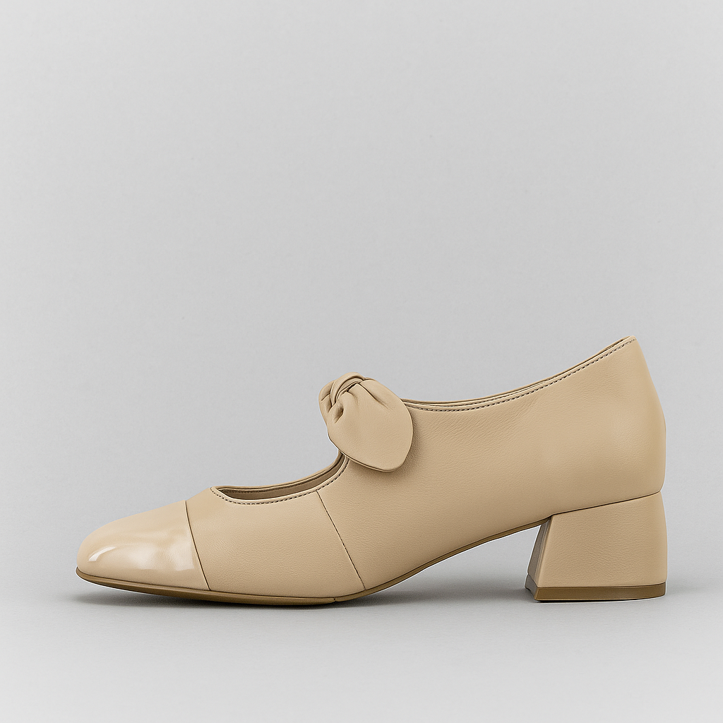 ZIERA ZIPEN CAFE PATENT - Women heel - Collective Shoes 
