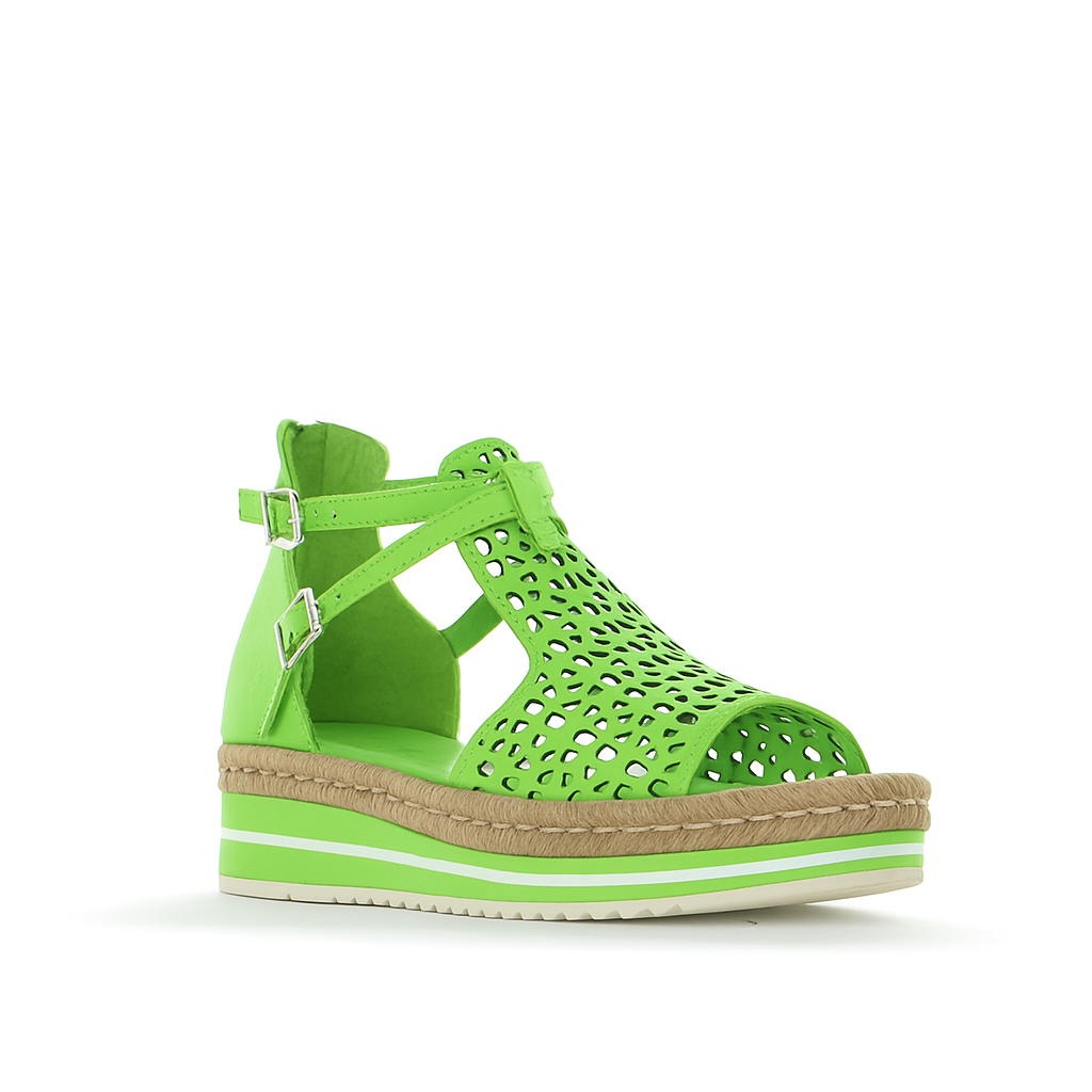 DJANGO & JULIETTE ACCRA LT LIME - Women Sandals - Collective Shoes 