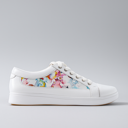 ZIERA DANNI WHITE FLORAL EMBOSSED - Women sneakers - Collective Shoes 
