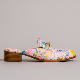 LE SANSA DELL PINK FLORAL - Women Mules - Collective Shoes 