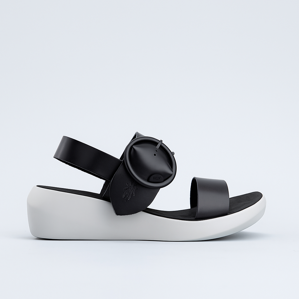 Fly London Bani Black - Women Sandals - Collective Shoes 