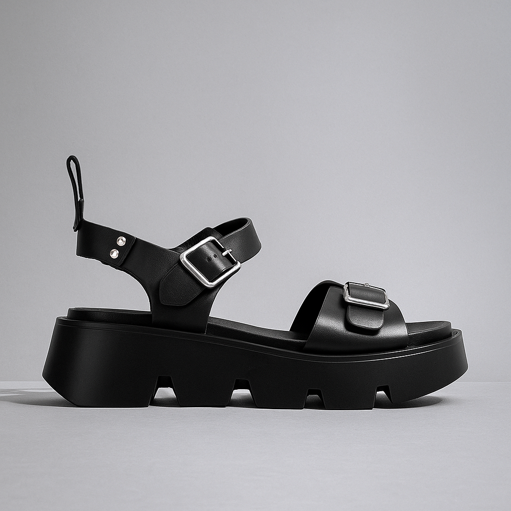 EOS KAIRA BLACK - Women Sandals - Collective Shoes 