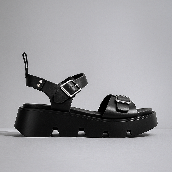 EOS KAIRA BLACK - Women Sandals - Collective Shoes 