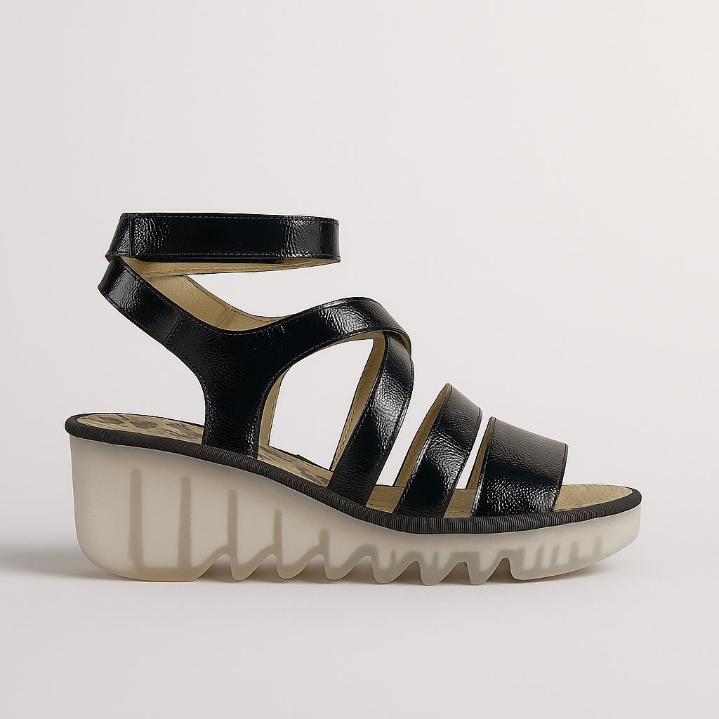 FLY LONDON BAFY BLACK NAPPA - Women Sandals - Collective Shoes 