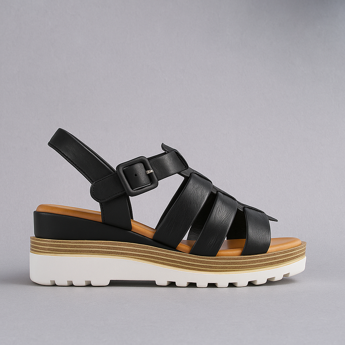 LE SANSA TOAST BLACK - Women Sandals - Collective Shoes 