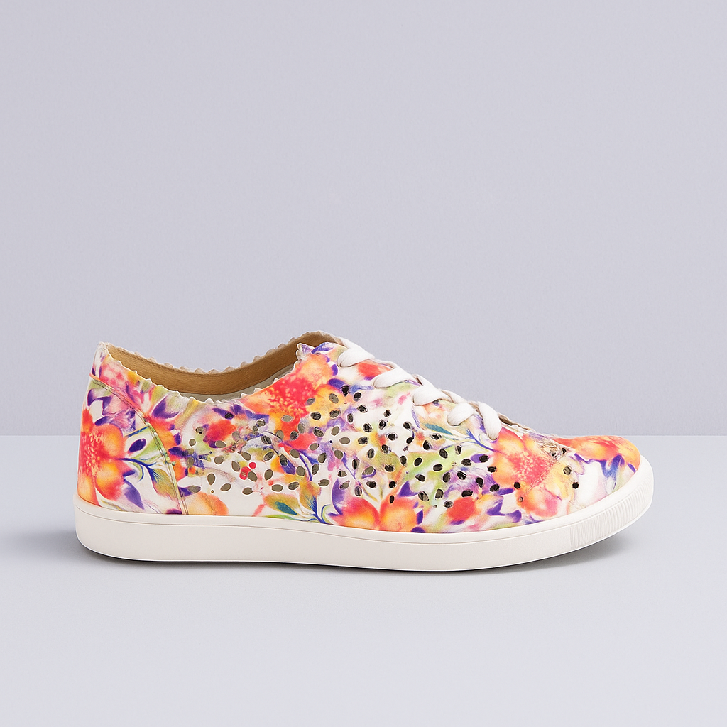 Ziera Dima Orange Floral - Women sneakers - Collective Shoes 