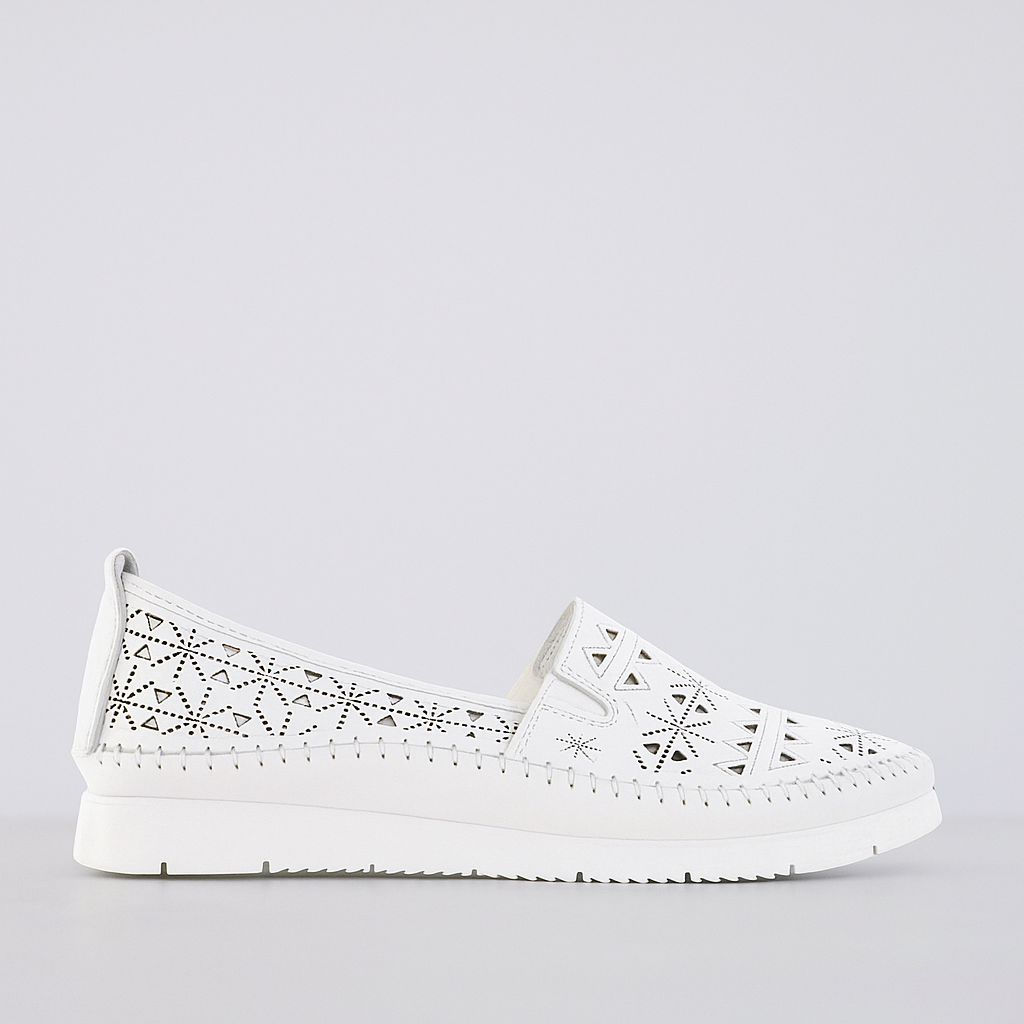 CABELLO CLEAR WHITE - Women Slip On - Collective Shoes 